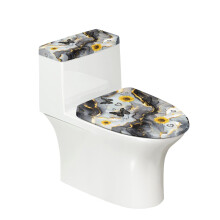 Ensemble de 2 housses de siège de toilette réutilisables à motifs de tournesols et de papillons