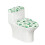 Toilettensitzdeckelbezug-Set aus Polyester mit Kleeblattmuster 1