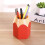 White Yellow Makeup Brush Vase Plastic Desk Organizer 1pc 8