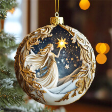 Ensemble de décorations de Noël style vintage, pendentifs 2D