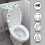 Toilettensitzdeckelbezug-Set aus Polyester mit Kleeblattmuster 3