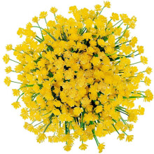 Lot de 6 fleurs artificielles jaunes Mortic résistantes aux UV