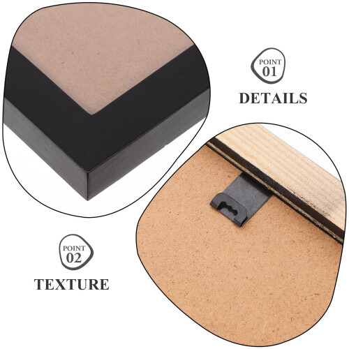 Record Album Frame Black Wood Square 1 Pack 2