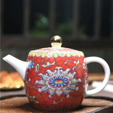 Service à thé gaiwan en porcelaine chinoise avec peinture émaillée