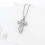 Collana commemorativa per cremazione con corna di cervo e croce 5