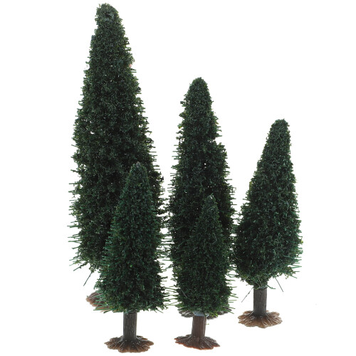 Miniature Scene Trees Green Plastic Iron Handmade 15pcs 1