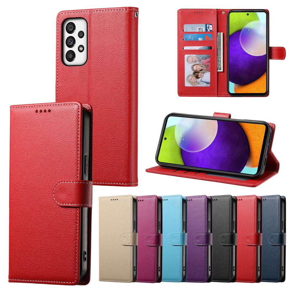 Leather Wallet Phone Case Compatible With Samsung Galaxy A73, A53, A33, A23, A13, A72, A52, A32, A22, A12, A71, A51, M13, M23 9482726311058
