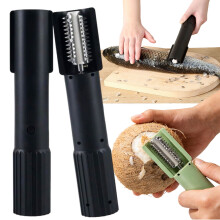 Electric Coconut Grater Machine, Portable Handheld Coconut Grater, Cordless Electric Fish Scaler, Anti-Splash Rotating Peeler