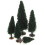 Miniature Scene Trees Green Plastic Iron Handmade 15pcs 7