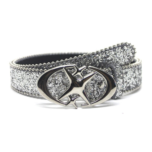 Cinto ajustável em couro PU com decoração de estrela e lua para vestidos e calças jeans femininas.