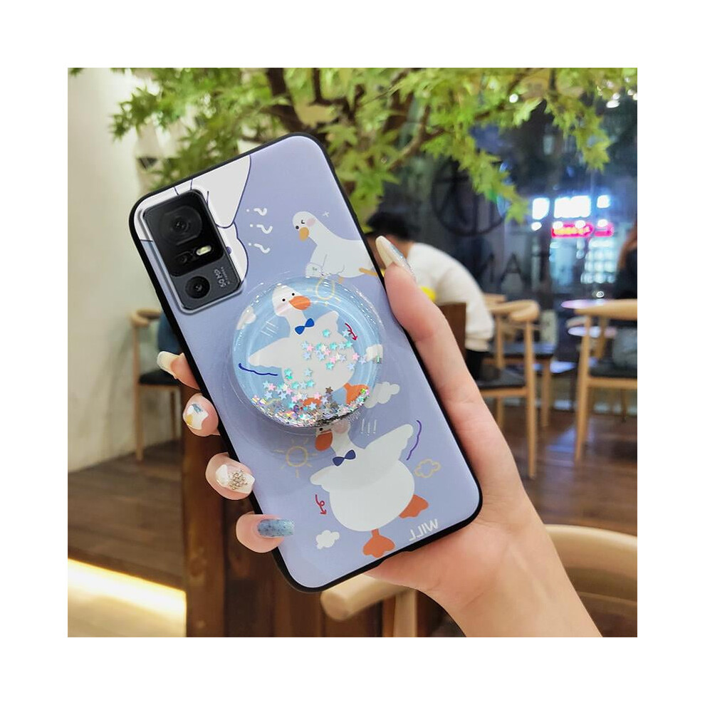Phone Case Compatible With Tcl 40XL/40T/T608d/Lively Jitterbug Smart4 Â Glitter, Waterproof, Anti-Knock, Rotatable Kickstand 9482726310525