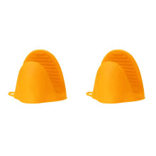 Heat Resistant Grips Silicone Pot Holders Kitchen Pinch Mitts Oven Mini Mitts Ribbed Square Anti-Dust Easy Clean Silicone Holders