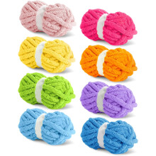 BZIPZ Chunky Chenille Blanket Yarn – Soft, Super Bulky Knitting & Crochet Yarn for Sweaters, Blankets, Amigurumi