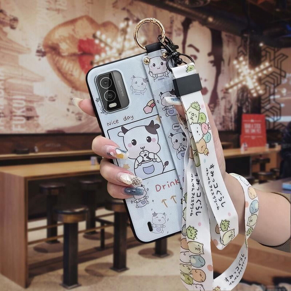 Silicone Phone Case For Nokia C210 Â Waterproof, Shockproof, With Lanyard, Kickstand & Wrist Strap, Anti-Dust, Anti-Knock, Cute Cartoon Design 9482726312598