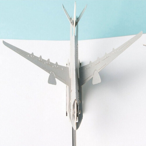 3D Pop-Up Airplane Greeting Card with Envelope 2