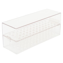 48‑Hole Acrylic Nail Drill Bit Holder – Transparent, Dust‑Proof, Portable Stand with Sturdy Base for Organized Nail Art Storage