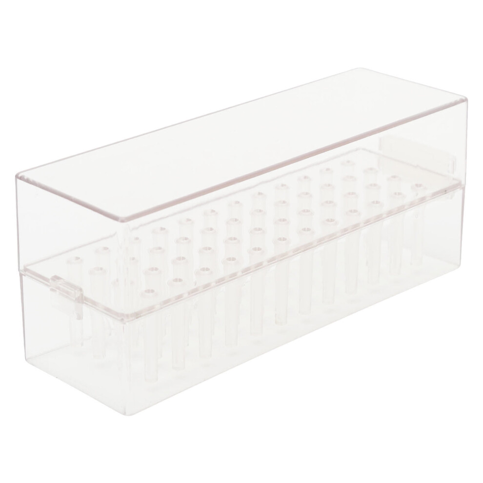 48âHole Acrylic Nail Drill Bit Holder â Transparent, DustâProof, Portable Stand with Sturdy Base for Organized Nail Art Storage