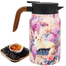 Pink Vintage Floral Tea Pot with Infuser Stainless Steel