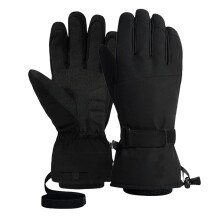 Pro Ski Gloves with Wrist Guards, Thermal & Water-Resistant, Touchscreen-Compatible – 1 Pair, Black