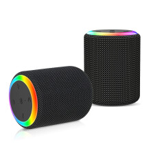 2Pcs Portable Wireless Speaker with 7 RGB Lights, Small Wireless Speaker for Outdoor IPX6 Waterproof Wireless Party Speaker