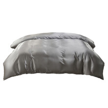 Solid Color Silk Duvet Cover, Zipper Closure Bedding Set, High Quality, Applicable Master Bedroom, Ideal Hotel Style Decor