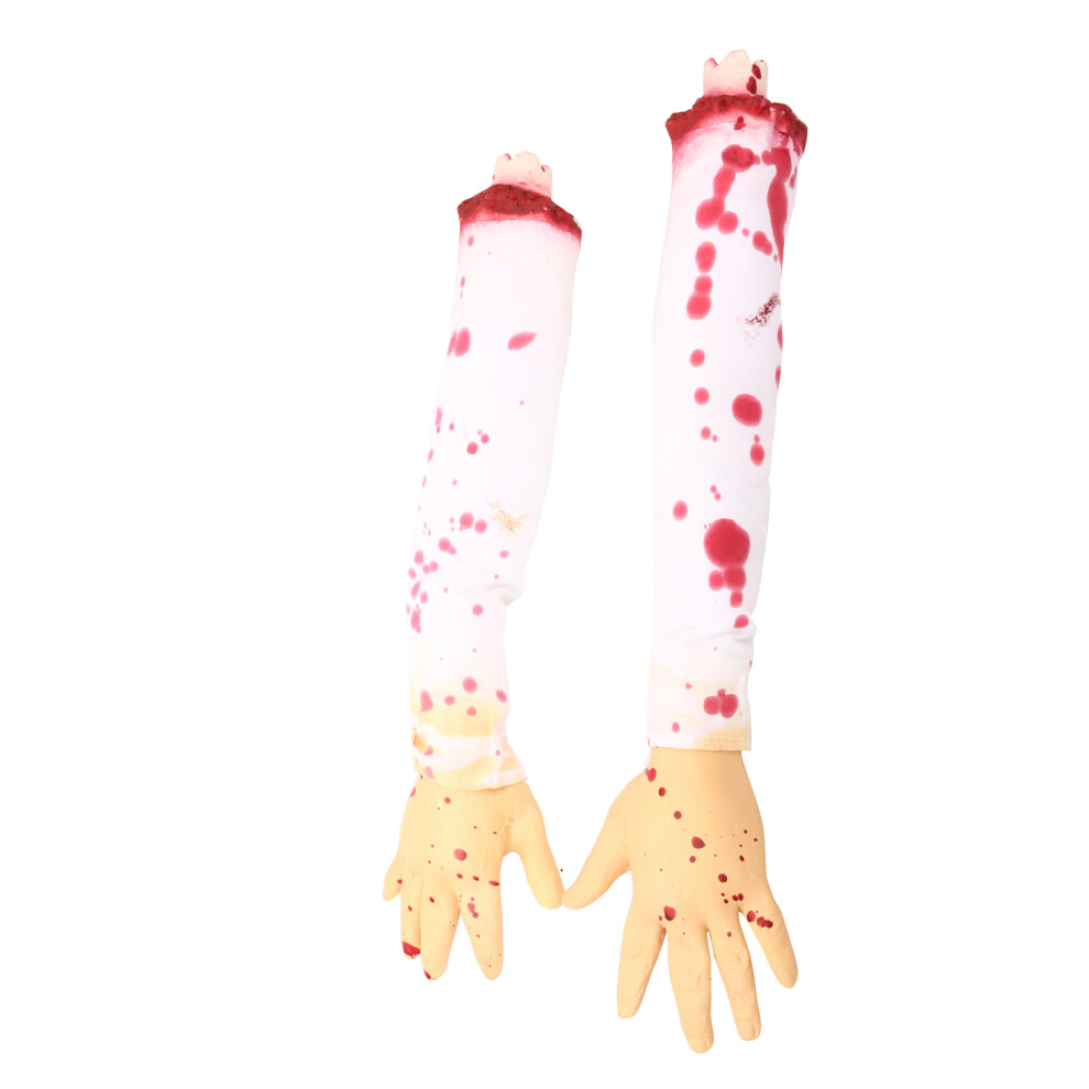 Spooky Limb Replica, Lifelike Fake Body Parts Realistic Severed Human Long Arms for Artificial Latex Cutting Long Arm, Halloween Horror Decorations