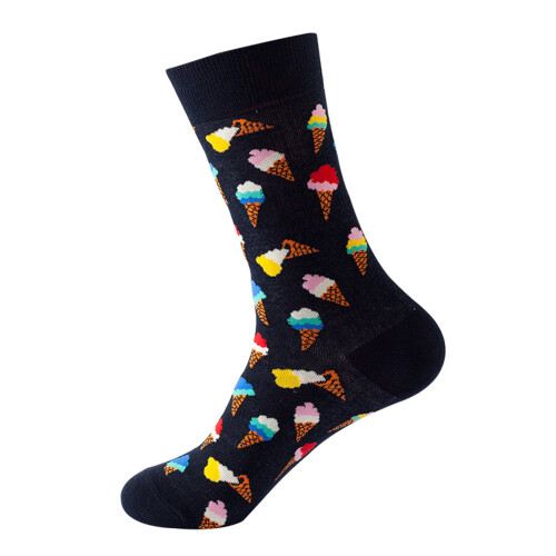 Willtoo Women's Mid Tube Socks Cartoon Pattern 1 Pair