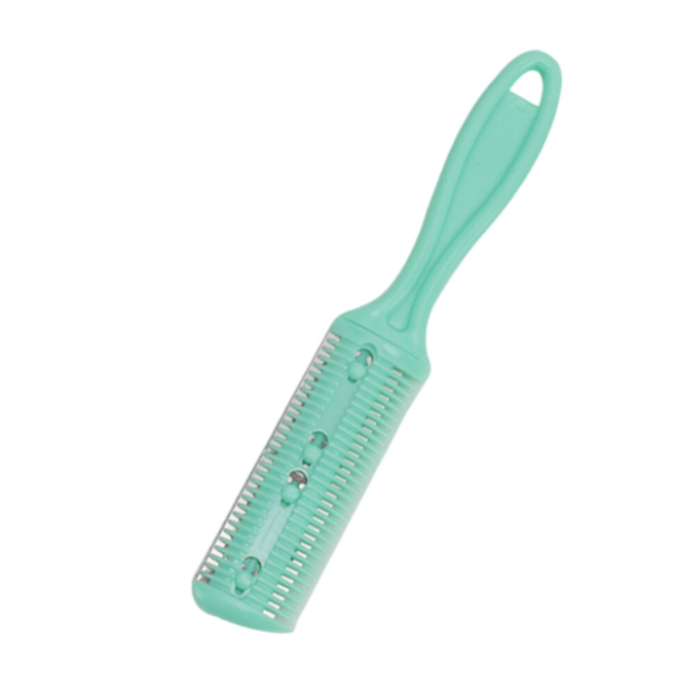 Green Haircut Razor Comb, 7" Double-Sided Thinning Comb For Thin & Thick Hair Â Split Ends Trimmer,