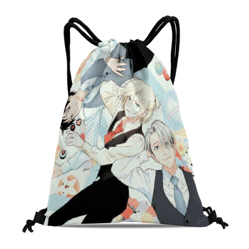 Yuri on ICE Drawstring Swimming Bag Waterproof 15.7x17.7