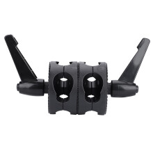 Positioning Adjustment Swivel Clamp Bracket, Easy to Use Studio Photography Equipment with Adjustable Height and Dual Head Grip, Rotator for Any