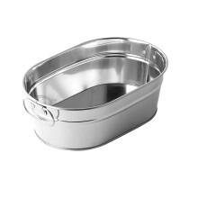 Stainless Steel Snack Bucket - Multipurpose Mini Ice Bucke, French Fry Container for Restaurant Silver