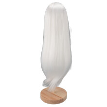 Doll Hair 1/4 DIY Silk Wig for 7-8in Ball Jointed Dolls White Long Straight