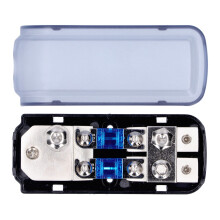 2 Way Fuse Holder Box 60A Plastic 1 in 2 Out Distribution Block 35x48x115mm