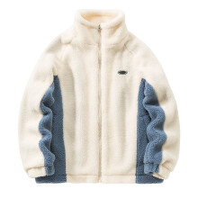 Jacket Men Mens Autumn and Winter Fashion Casual Contrast Color Warm Thickened Long Sleeved Jacket Mens Jacket