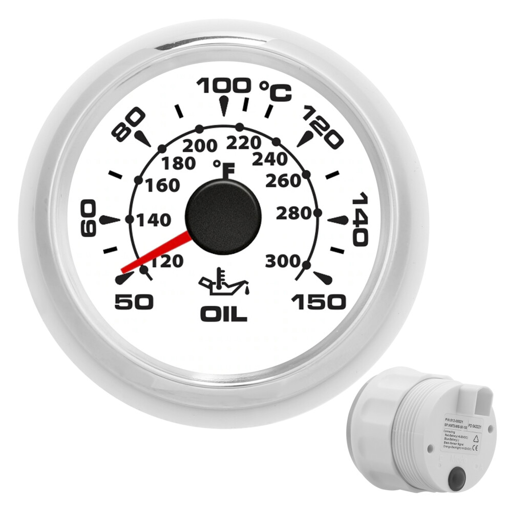 2In Digital Oil Temperature Gauge 361-19Ohm 50-150C, Ip67 Waterproof Backlight 7601391863620