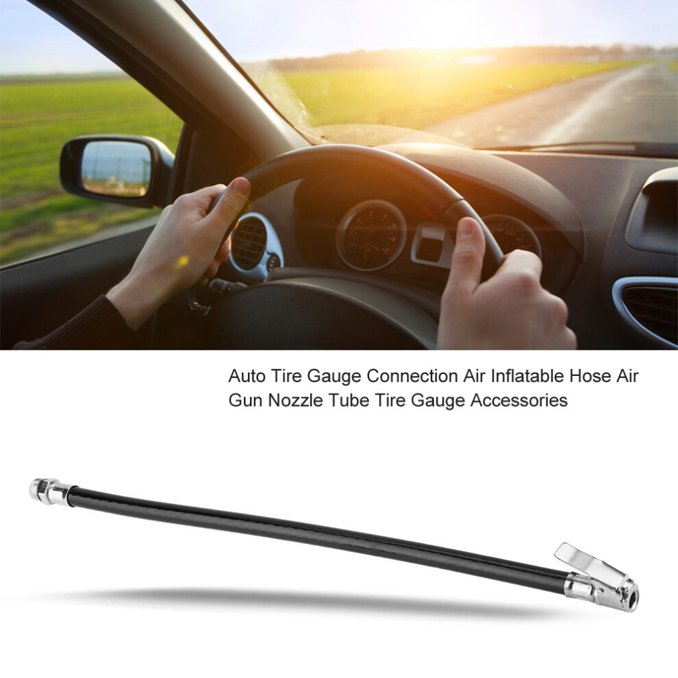 Auto Tire Gauge With Air Inflatable Hose And Nozzle Accurate Digital Reading 4611393189003