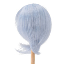 Synthetic Light Blue Doll Wigs Short Straight Fit 18.5-21cm Head 1/4 Doll Size