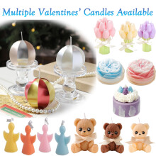 Rose-Shaped Valentine's Day Scented Candle, Romantic Aromatherapy Wax Candle, Pink – Compatible with Feb 14 & Birthday Gifts