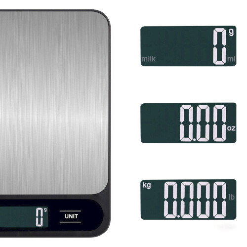 High Capacity Kitchen Scale | 22lb Premium Digital Scale with Grams/Ounces & Stainless Platform 2