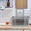 Utensil Drying Basket Plastic Cutlery Organizer Grey 1Pcs 3