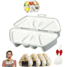 6-in-1 Triangle Onigiri Mold for Sushi Musubi & Seaweed Rice Balls – Quick Release, Portable, Easy to Use & Clean