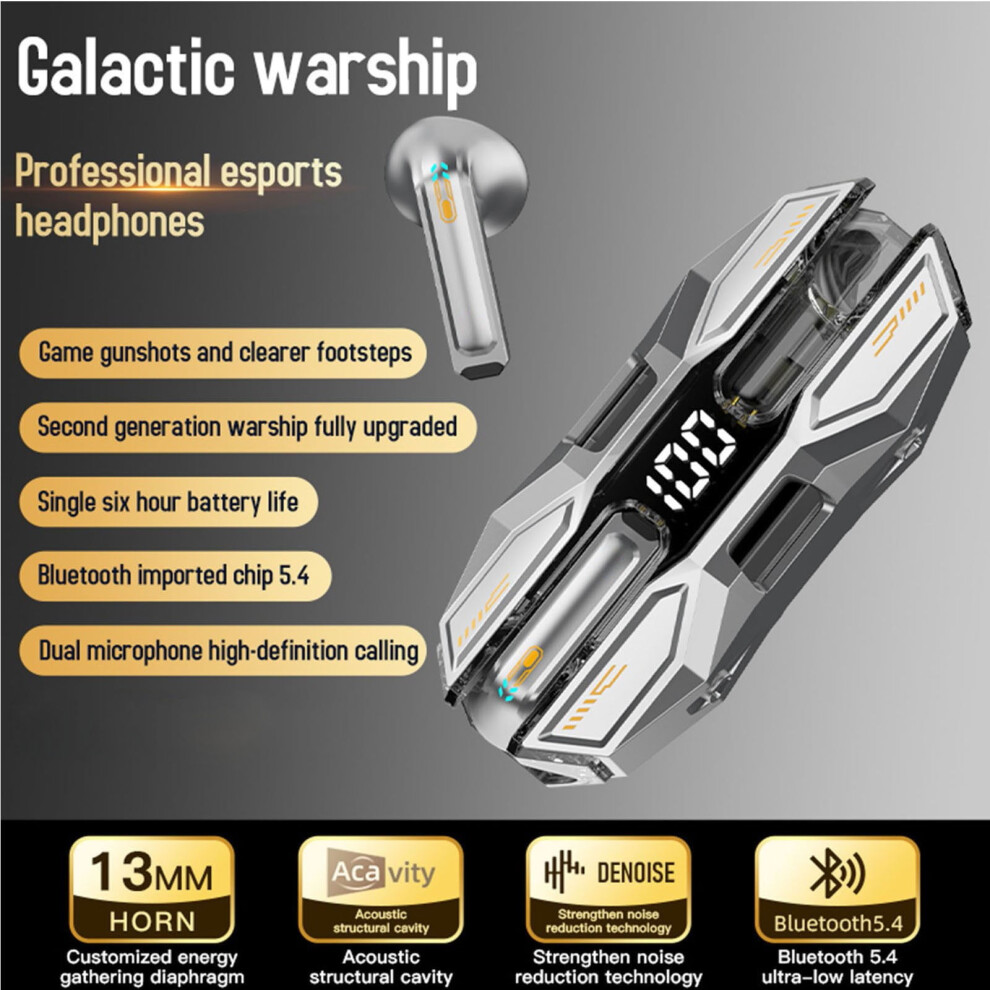 Wireless Bluetooth 5.4 Metal Earbuds With Mic, Ultra-Low Latency For Gaming, Stereo Sound Â Compatible With Ios/Android 9193271198246