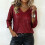 Camicetta da donna con scollo a V e paillettes, maniche a 3/4 e spacchi laterali 5