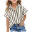 Blusas infantis de algodão e linho, listras verticais e camisas clássicas com lapela. 1