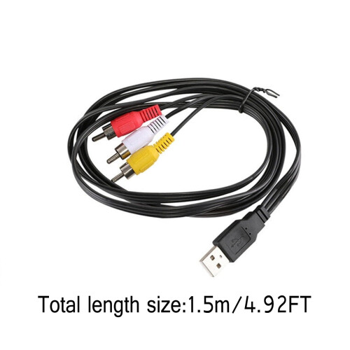 Προσαρμογέας τηλεόρασης USB σε 3-AV Set-Top 1,5 μ., Συμβατό με συσκευές Smart Home, για χρήση σε 2