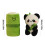 Pluche panda van groen bamboe, 9 cm 3
