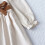 Women's Solid Long Sleeve V-Neck Bow Dress 7