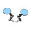 CNC Foldable Round Mirrors 1 Pair 22mm Handlebar Mount Mirror 6.6cm for 4