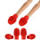 Drumstick Silent Cover Red 8 Pcs for Volume Control 1