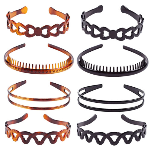8PCS Hair Bands for Women Wave Shape Versatile Usage Chic Design Makeup Application 1